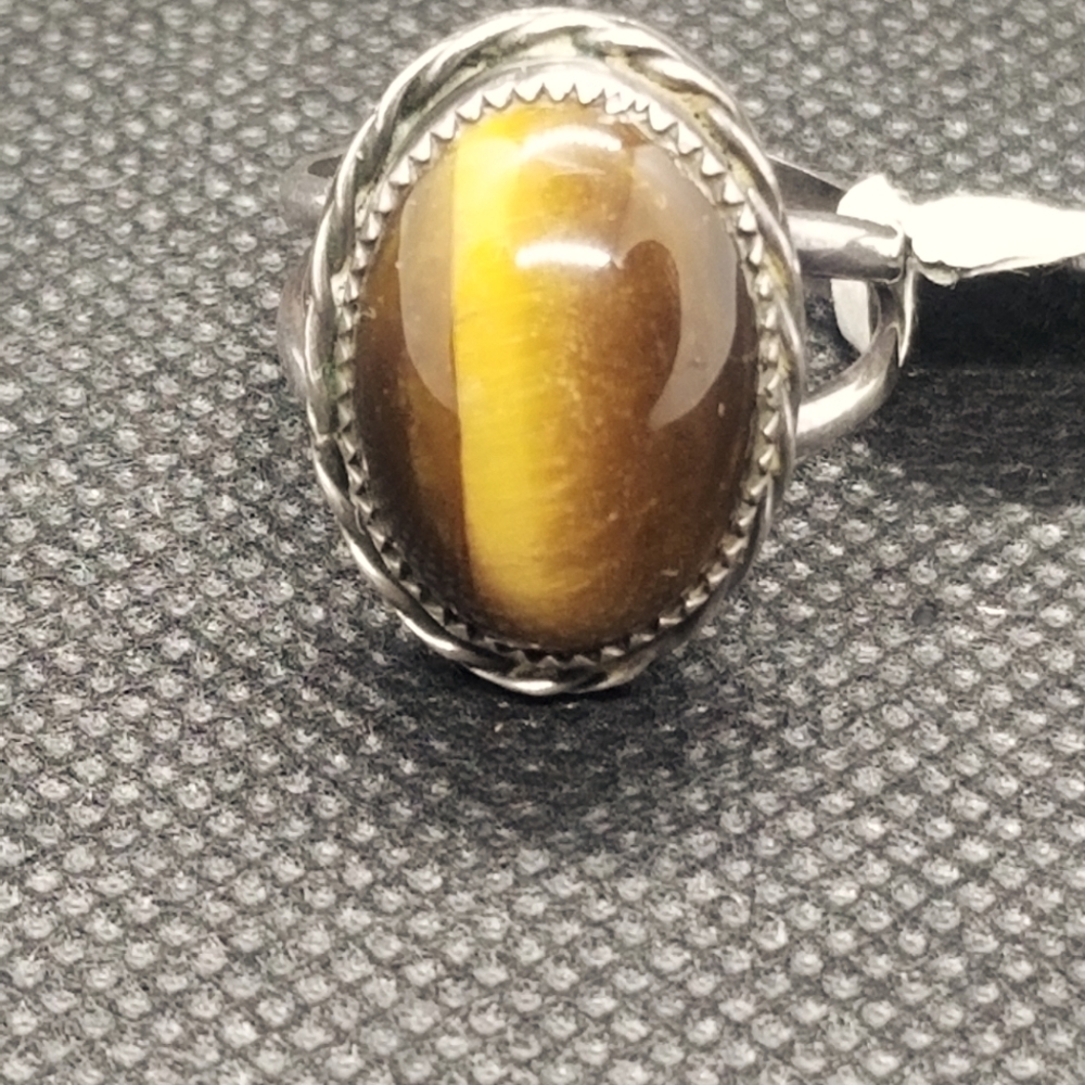 Vintage Sterling Silver Tiger's Eye Ring